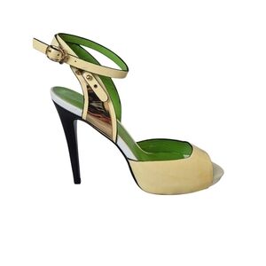 Giuseppe Zanotti Peep Toe Platform Stiletto Sandals Patent Leather